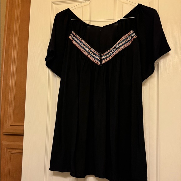 Embroidered Gauze Blouse with Flutter Sleeves by Cure - Picture 3 of 8